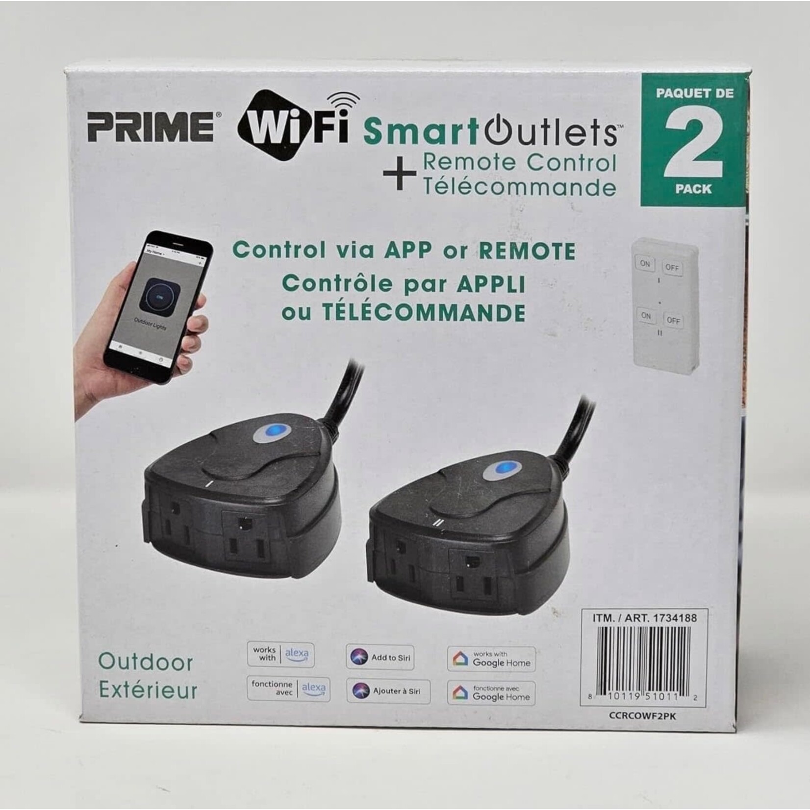 Prime Wi-Fi  Smart Outlets 2 Pieces
