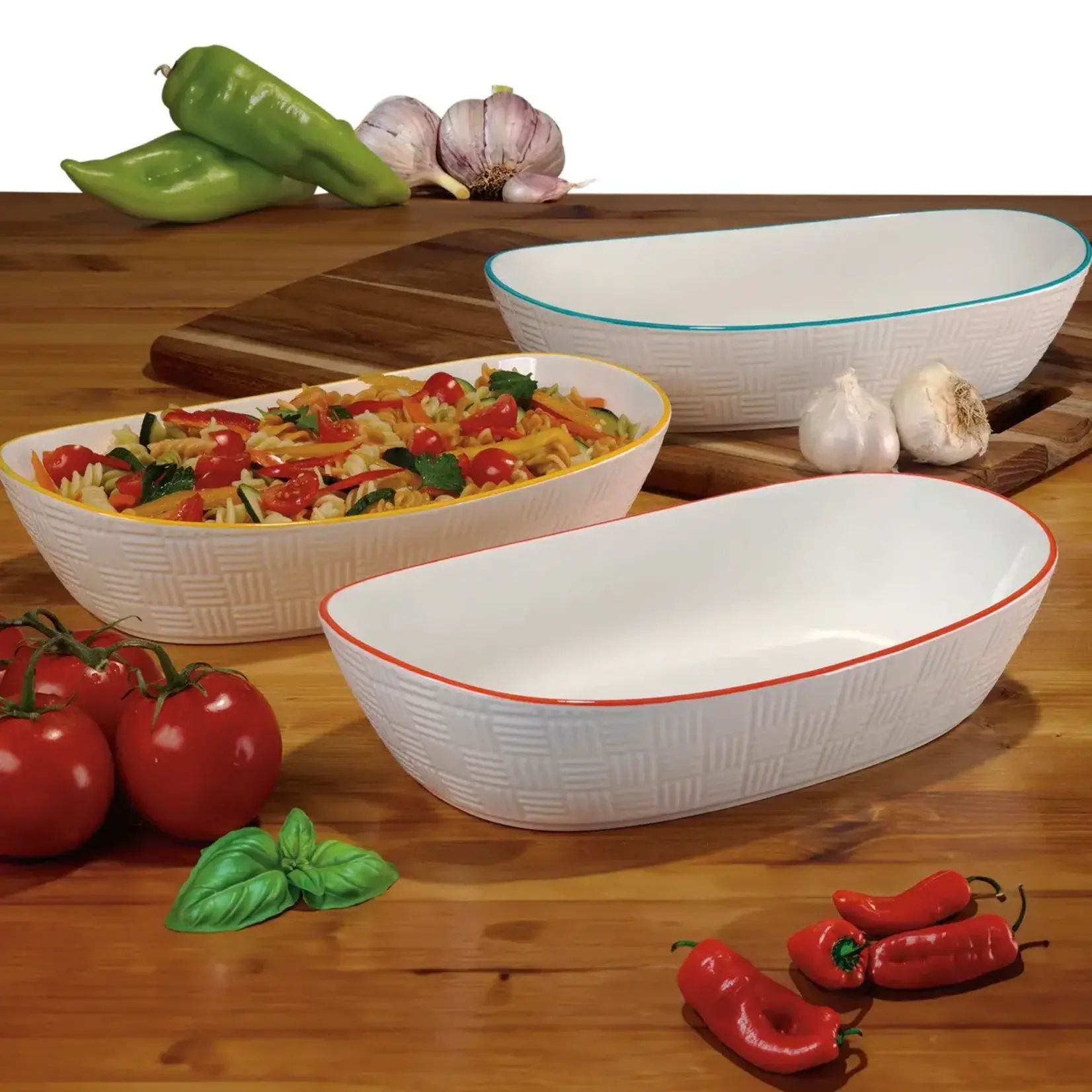 Certified Rectangular Serving Bowls, 3-pieces