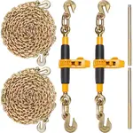 VEVOR VEVOR Ratchet Chain Binder, 5/16"-3/8" Heavy Duty Load Binders, with G80 Chains 7100 lbs Secure Load Limit, Labor-saving Anti-skid Handle, Tie Down Hauling Chain Binders for Flatbed Truck Trailer - indv