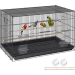 VEVOR 30 inch Bird Cage, Metal Large Parakeet Cages for Cockatiels Small Parrot Budgies Lovebirds Canaries, Pet Bird Cage with Rolling Stand and Tray