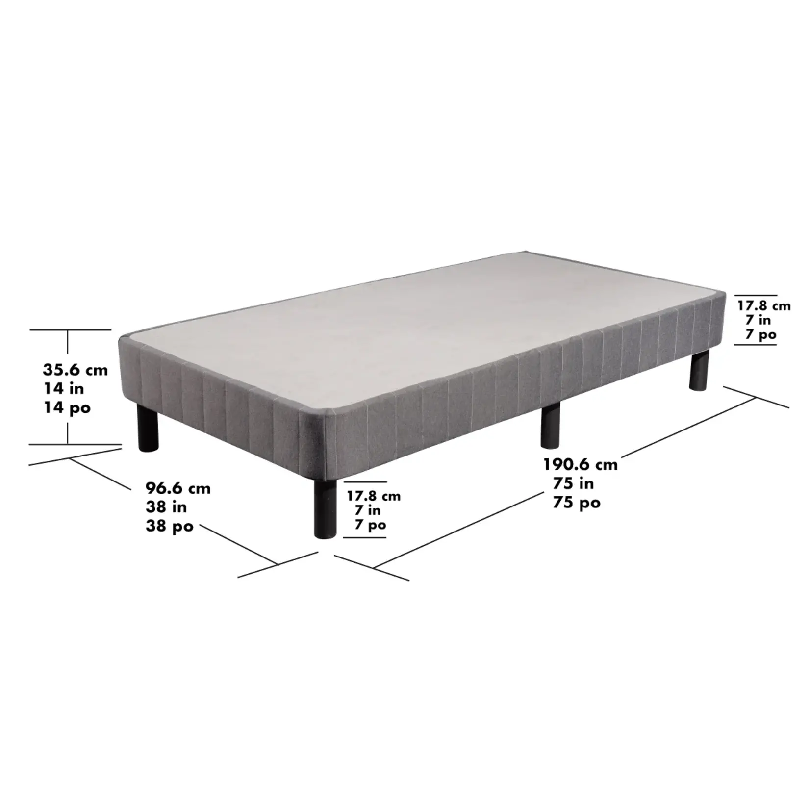 EnForce Platform Bed Base, TWIN