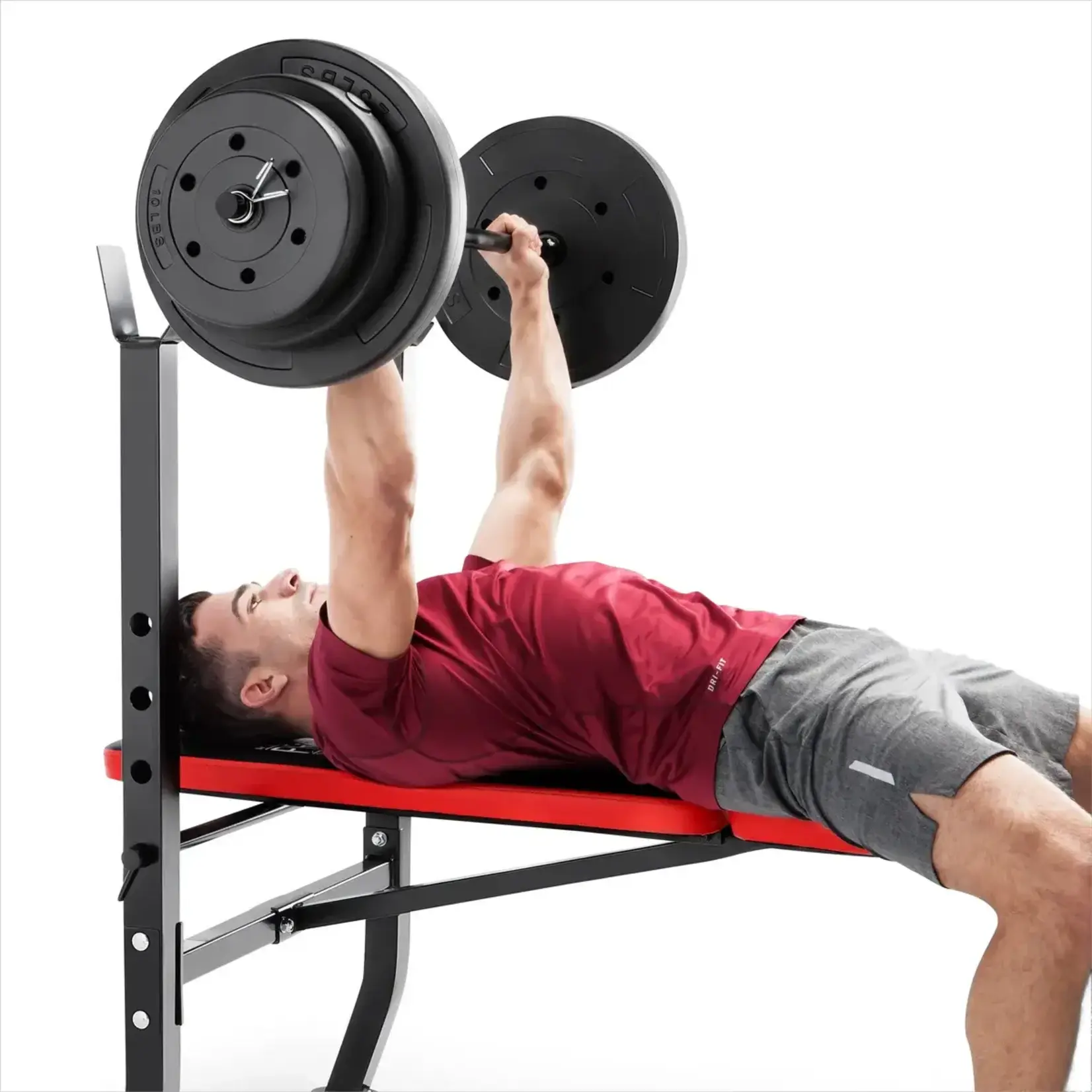 Marcy Pro Standard Bench with 45.4 kg (100 lb.) Weight Set