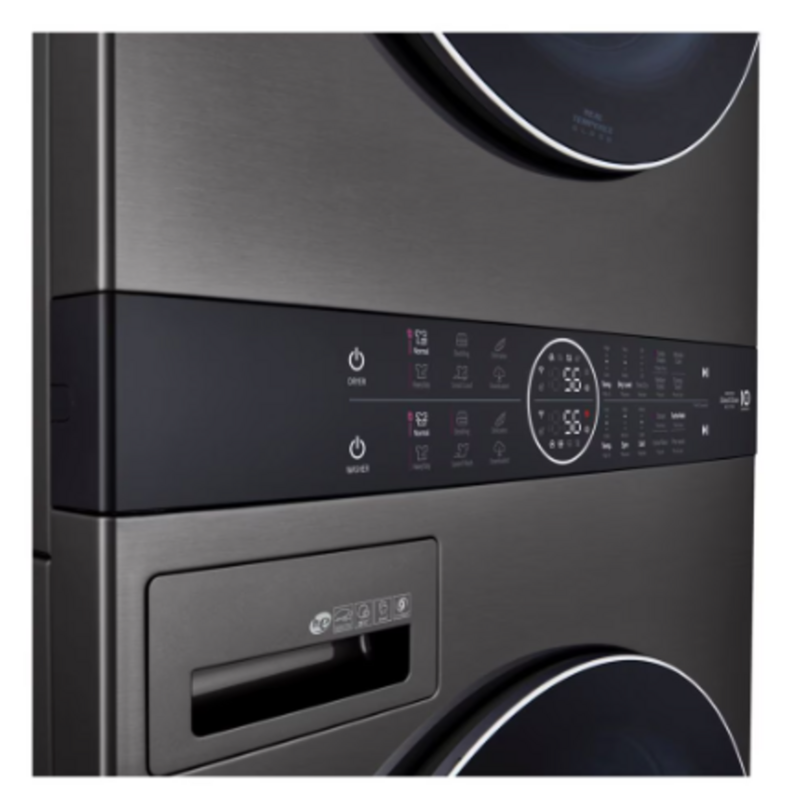 LG Single Unit Front Load WashTower with 5.2 cu ft. Steam Washer and 7.4 cu ft. Electric Steam Dryer