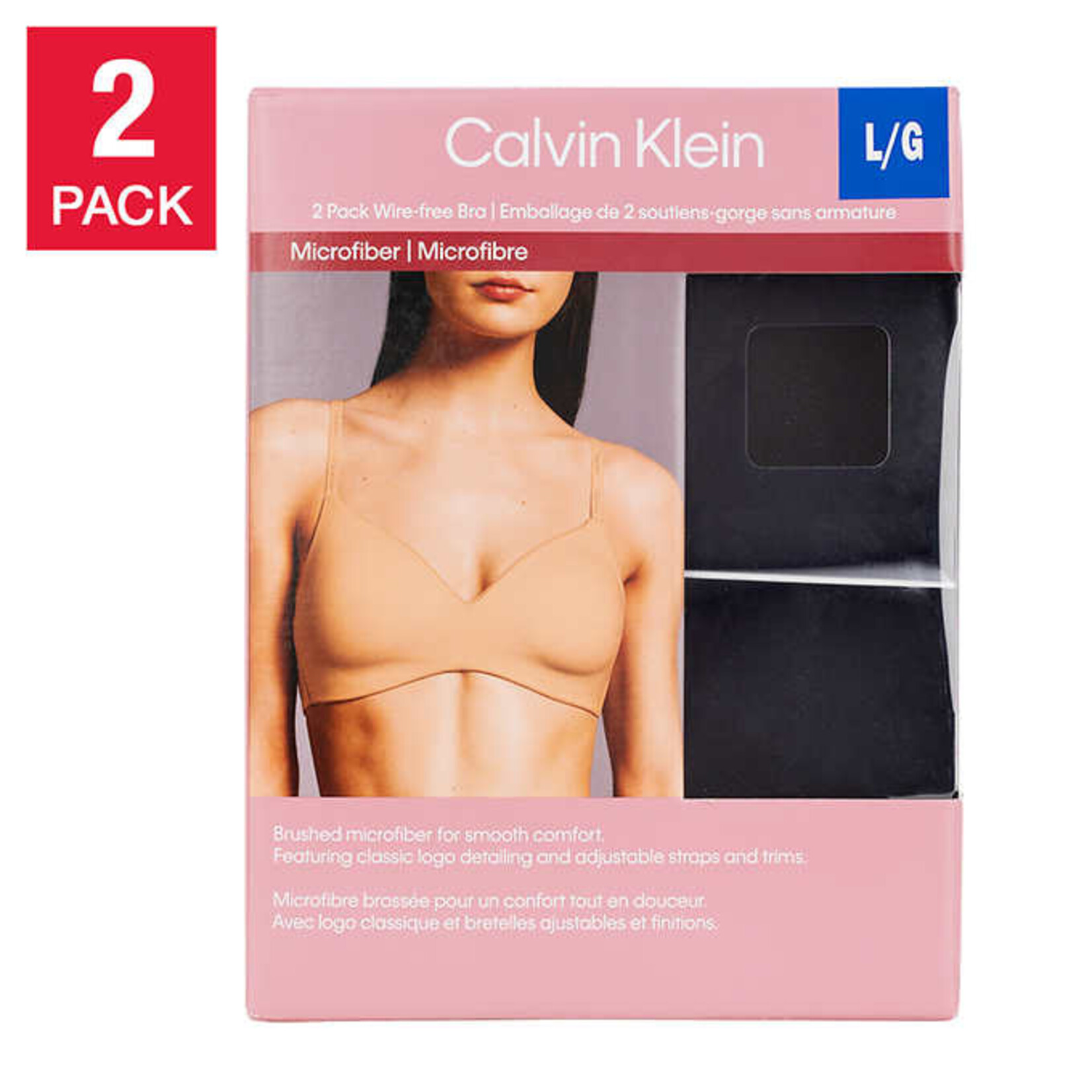 C. Klein - Ladies Wire Free/Microfiber Bra - 2pk -