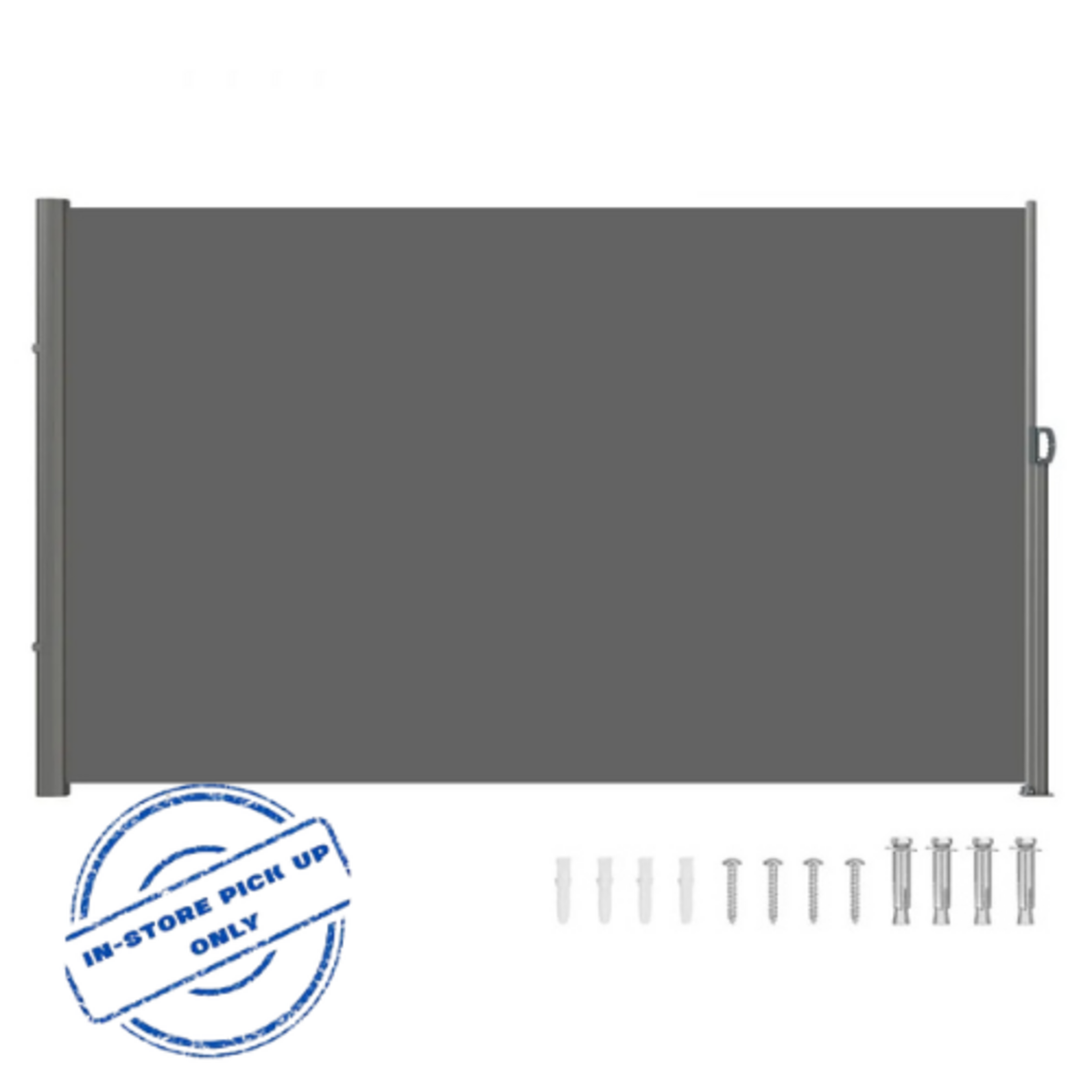 VEVOR Retractable Side Awning, 71''x 118'' Aluminum Outdoor Privacy Screen, 280g Polyester Water-proof Retractable Patio Screen, UV 30+ Room Divider Wind Screen for Patio, Backyard, Balcony, Gray