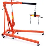 VEVOR VEVOR Hydraulic Engine Hoist with Lever, 2 Ton/4400 LBS Heavy-duty Cherry Picker Shop Crane, Foldable Engine Crane and Engine Hoist leveler for Auto Repair, Motors, Weights Lifting, Loading
