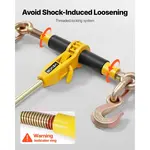 VEVOR Chain Load Binder, 5/16\" Tie Down Kit with 5400LBS Working Load Capacity and Two Grab Hooks, Includes (4) Ratchet Binders