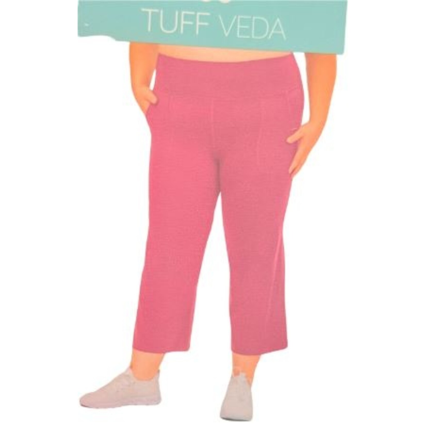 Tuff Veda - Ladies Wide Leg Crop Pant -  NEW XLARGE Pnk