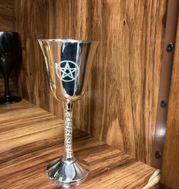 Med Pentagram Silver Chalice Goblet