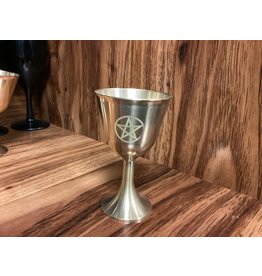 Chalice - Small - Pentagram - Gold Goblet
