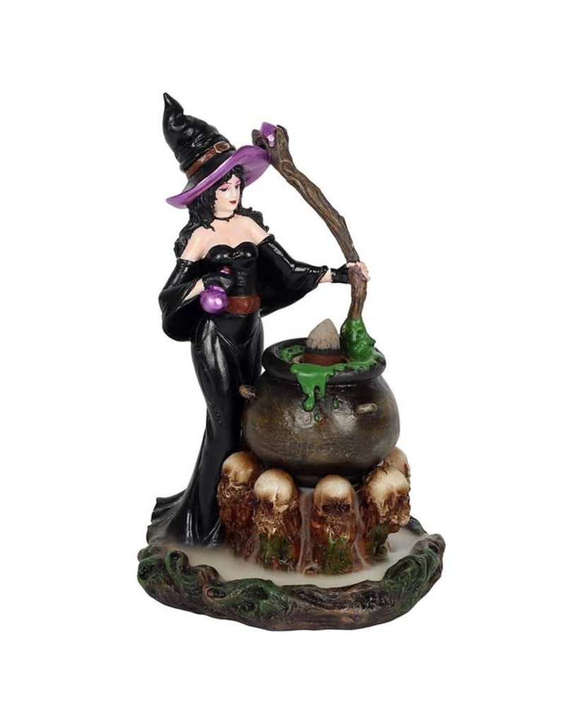 Witch with Cauldron Backflow Incense Burner (NB)