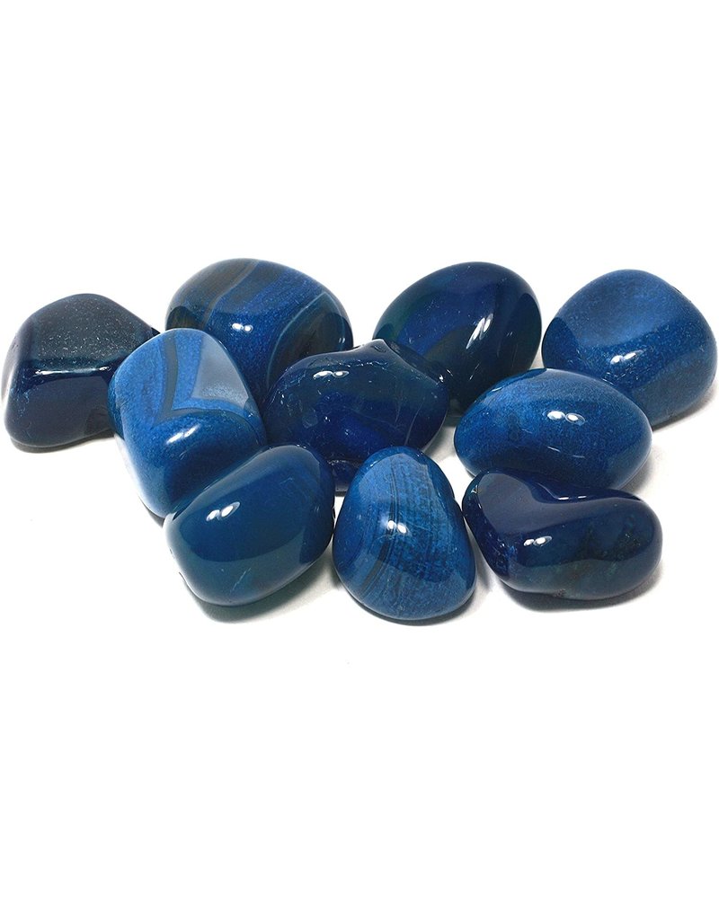 Blue Agate - Large Gemstone Tumbled