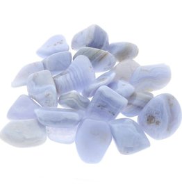 **Blue Lace Agate – Small Gemstone Tumbled
