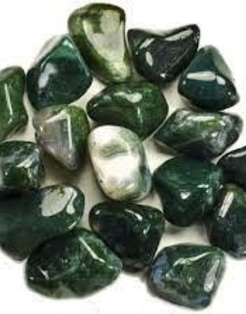 Moss Agate - Large Gemstone Tumbled