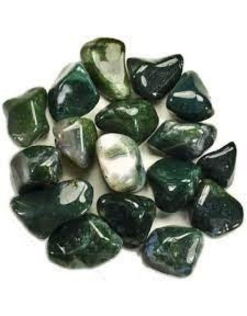 Moss Agate - Large Gemstone Tumbled