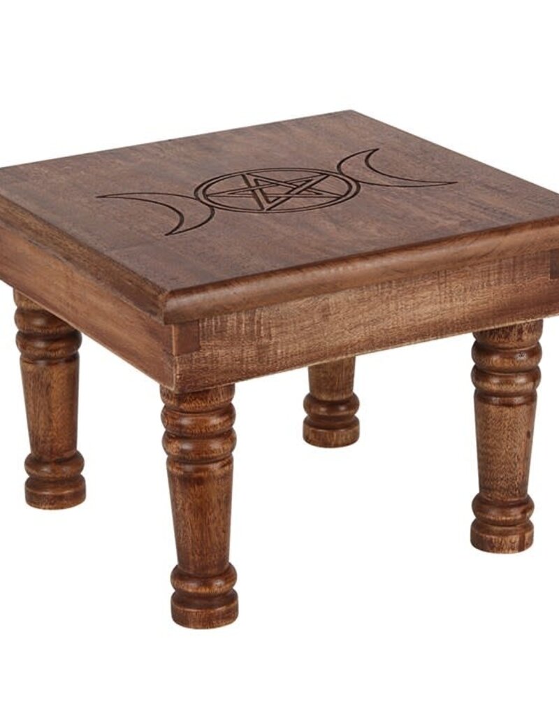 Altar Table - Large Carved Triple Moon