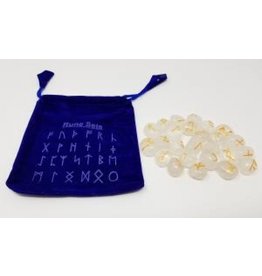 Clear Quartz Rune Set