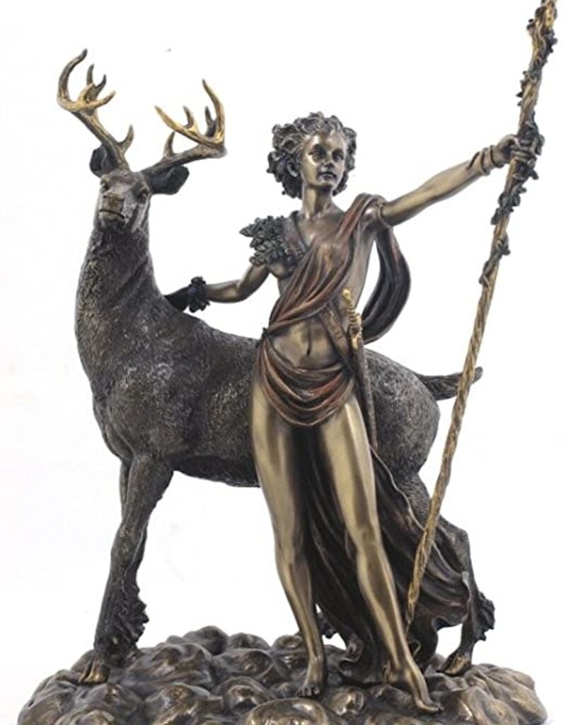 Artemis Goddess with Deer Bronze (NB)