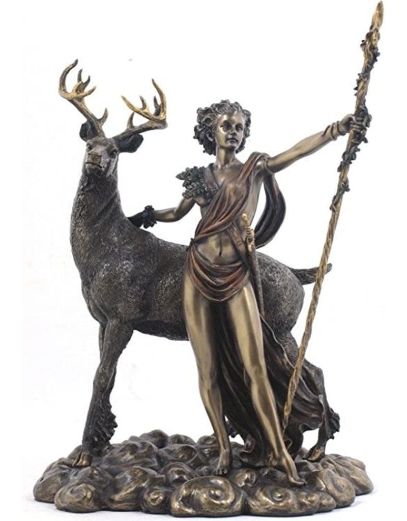 Artemis Goddess with Deer Bronze (NB)