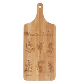 Healing Herbs Wooden Chopping Board - Bamboo