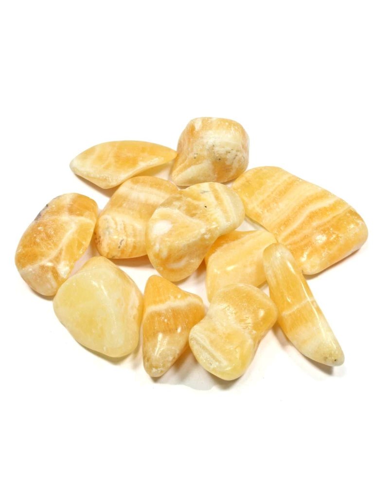 Yellow Calcite - Large Gemstone Tumbled