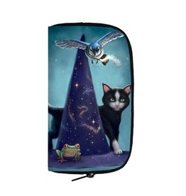 Witchy Wallet - 003 - Cute Cat Witch Hat Owl
