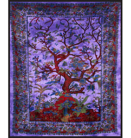 Purple Tree of Life Double Tapestry