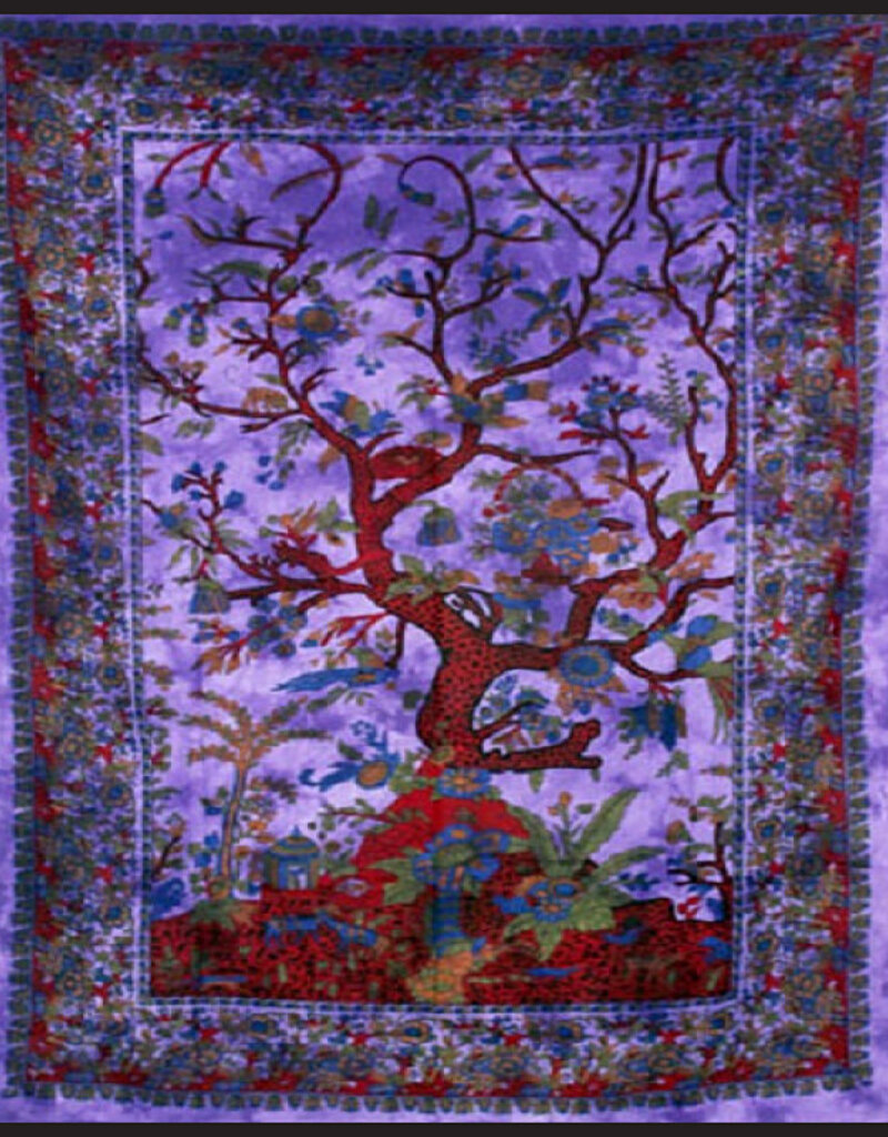 Purple Tree of Life Double Tapestry