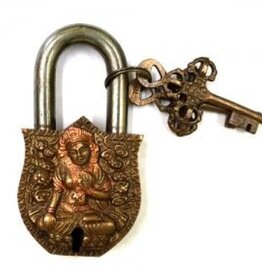 Goddess Tara Antique Brass Lock