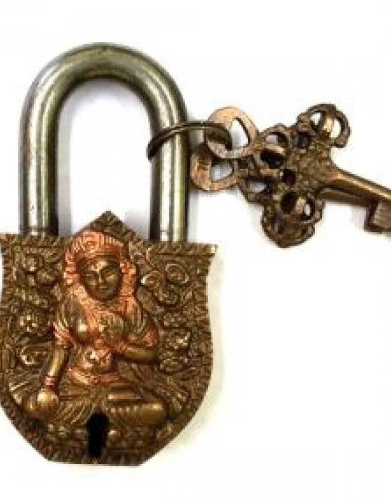 Goddess Tara Antique Brass Lock