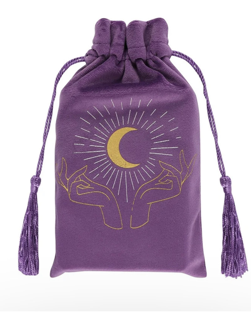 Purple Hands Tarot Card Drawstring Bag