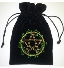 Pentacle in Ivy - Velvet Tarot Card Bags