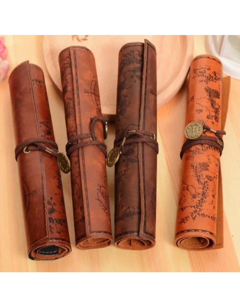 Assorted Treasure Map - Roll-up Pencil Case