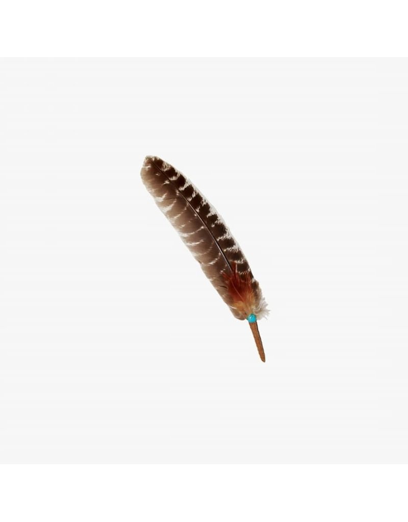 100% Real Turkey Smudge Feather Bead Large