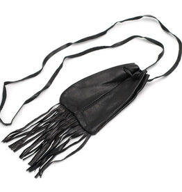 Medicine Bags - Black Leather
