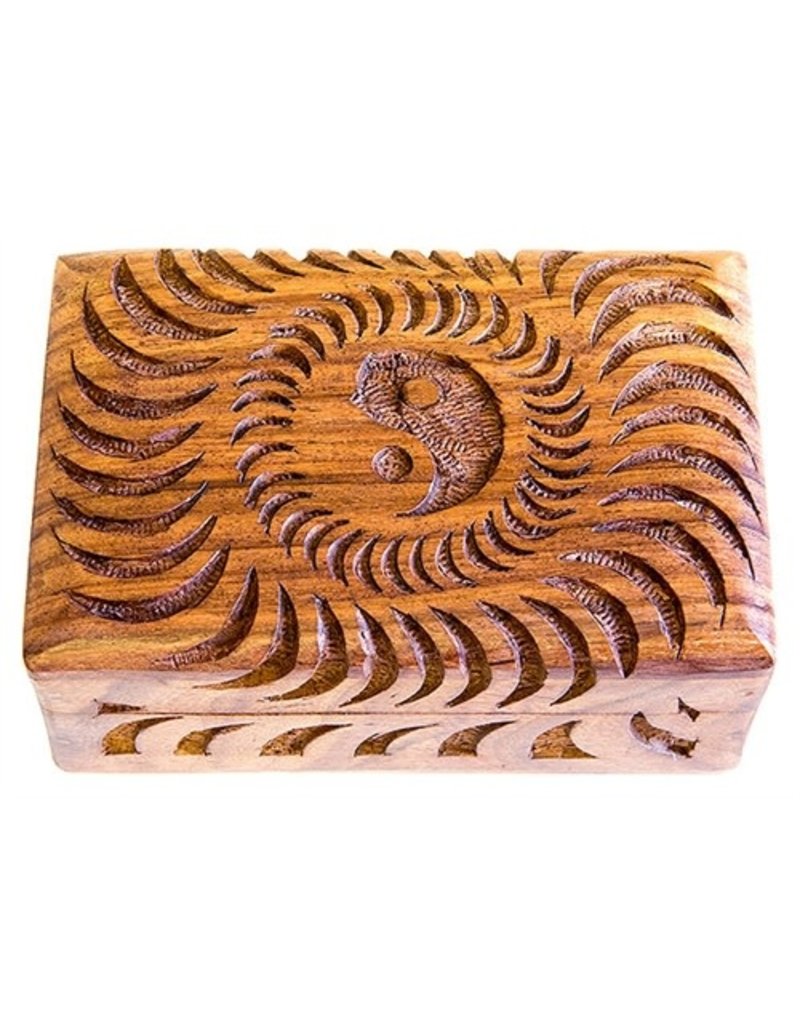 Ying Yang Carved Box 4x6