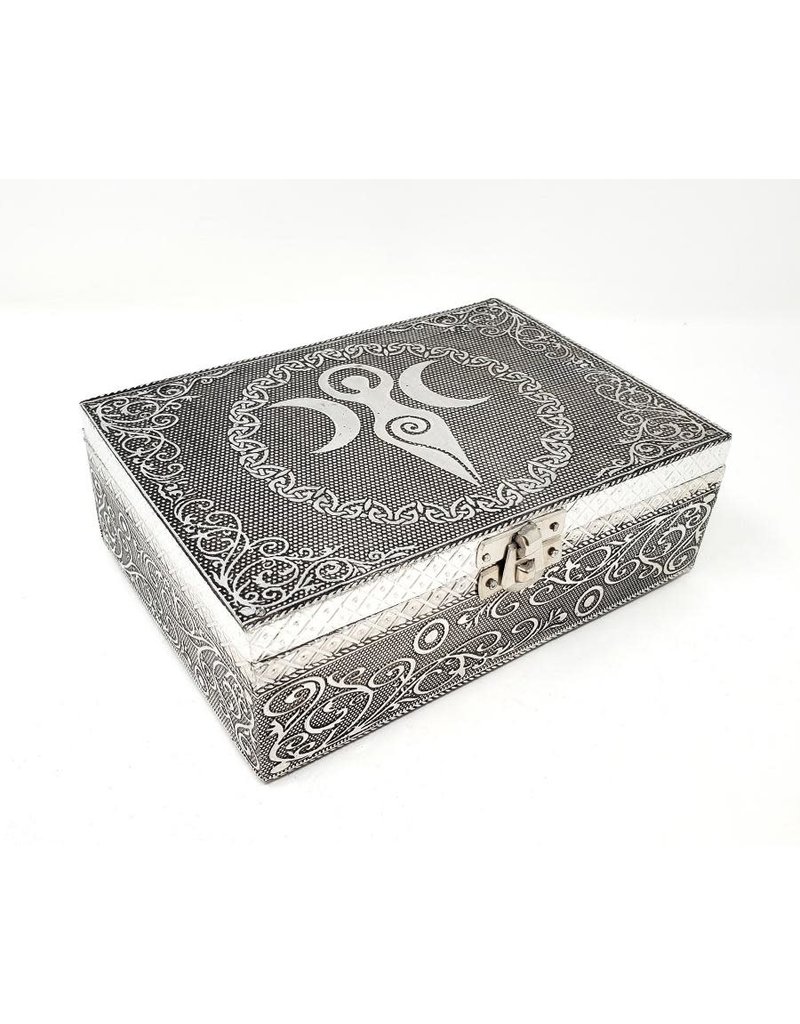 Goddess of Earth Metal Over Wood Box