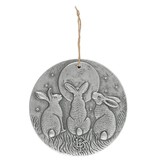 Silver Effect Moon Shadows Plaque by Lisa Parker