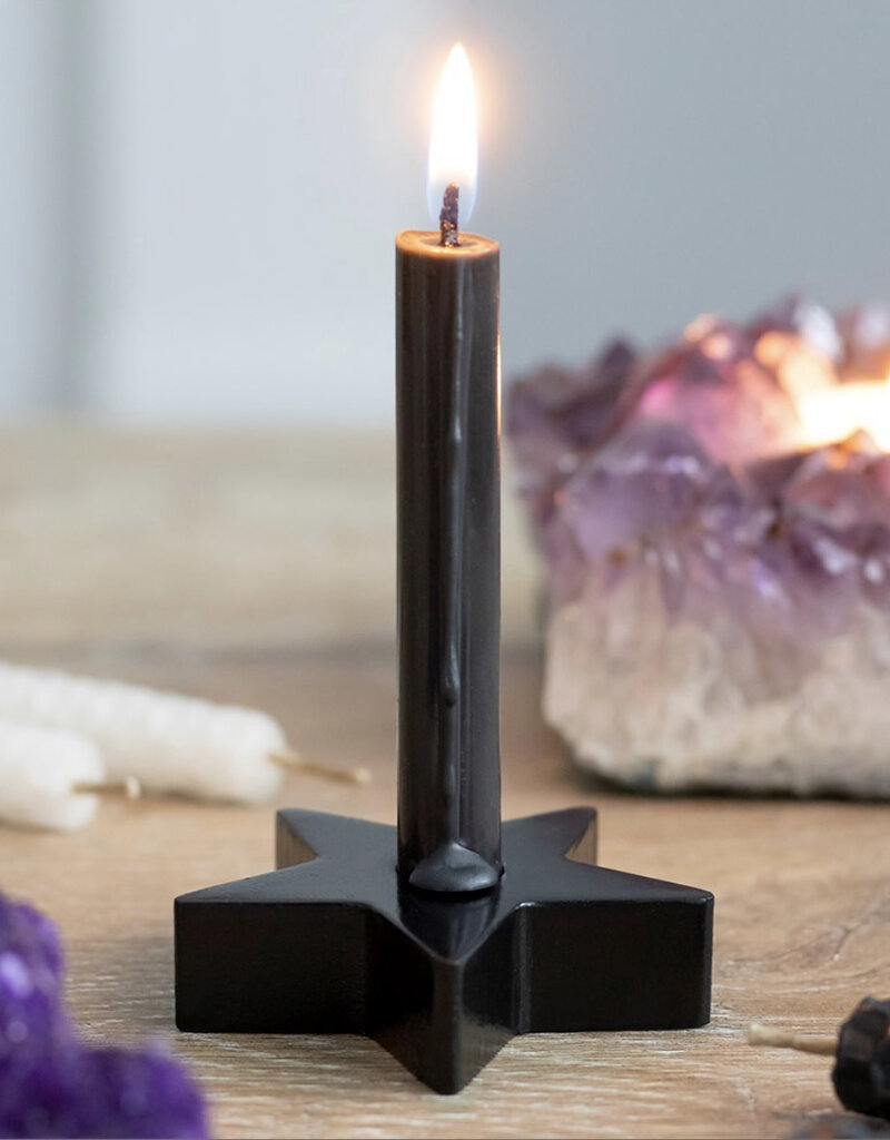Black Star Spell Candle Holder