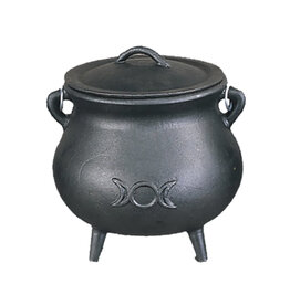 Triple Moon Cast Iron Cauldron 7 inch (K1*)