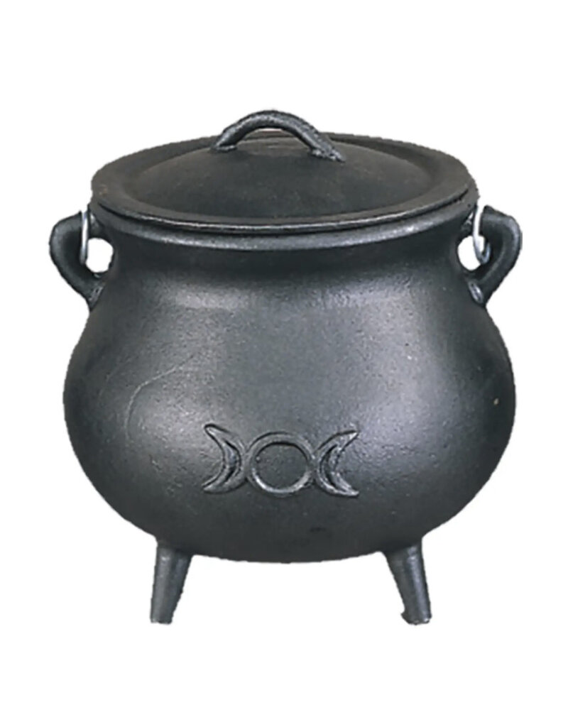 Triple Moon Cast Iron Cauldron 7 inch (K1*)