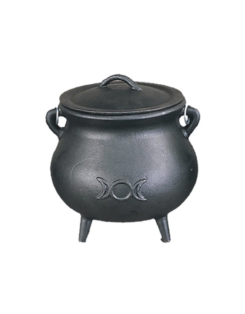 Triple Moon Cast Iron Cauldron 7 inch (K1*)