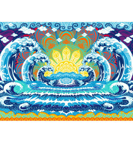 3D Wave Mandela Tapestry 60" x 90"