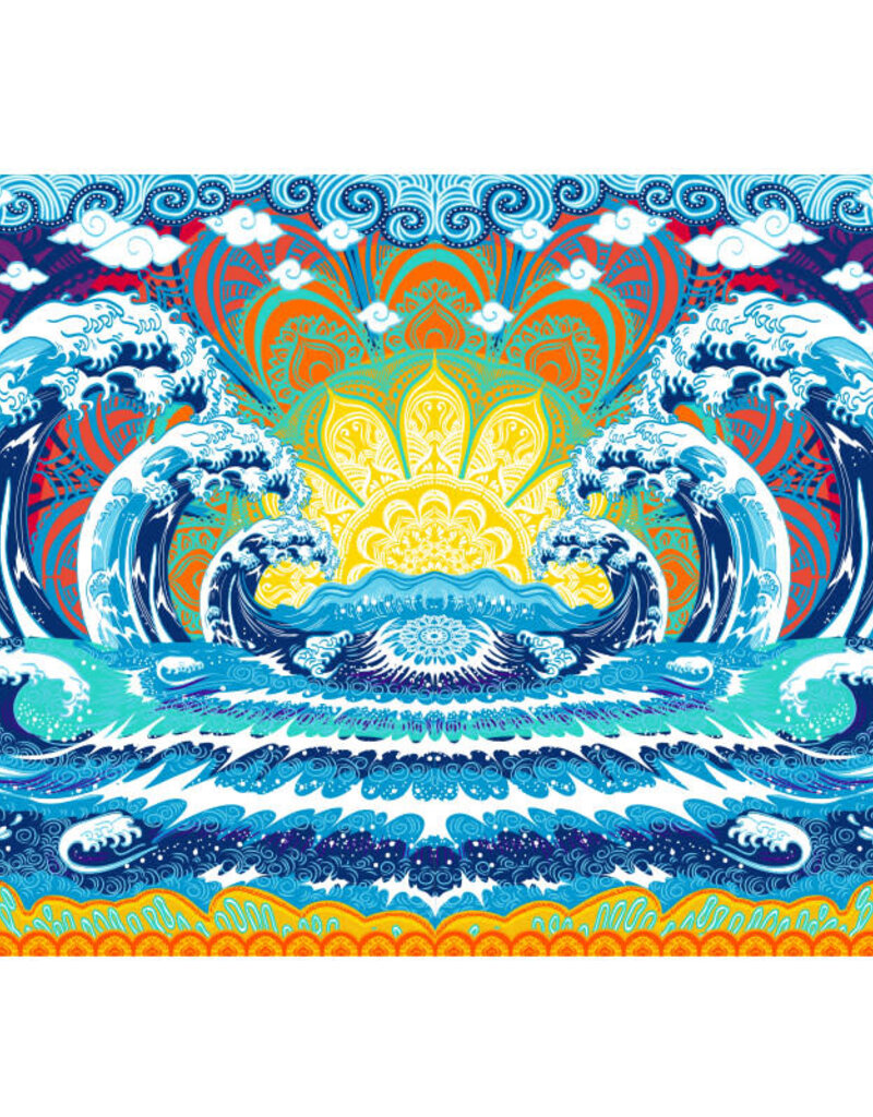 3D Wave Mandela Tapestry 60" x 90"