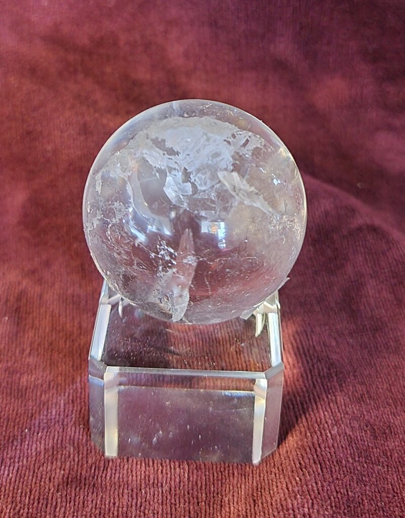 Clear Quartz with Occlusions Sphere - Gemstone CQ2