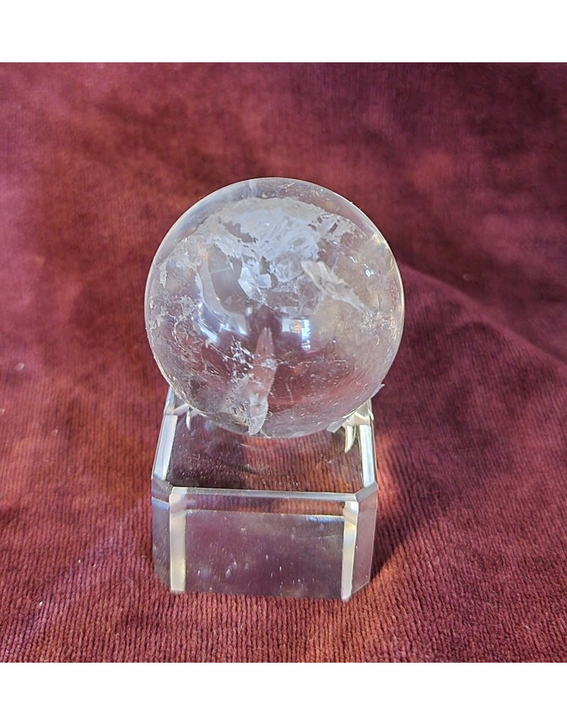 Clear Quartz with Occlusions Sphere - Gemstone CQ1