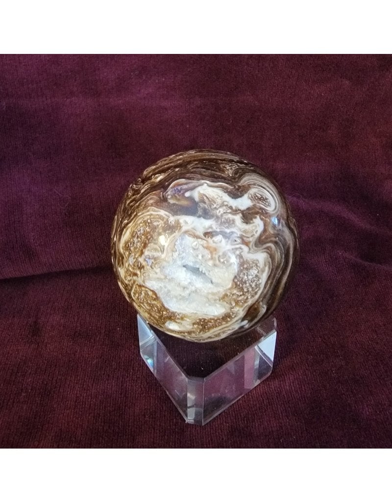 Chocolate Calcite Sphere - Gemstone CC2