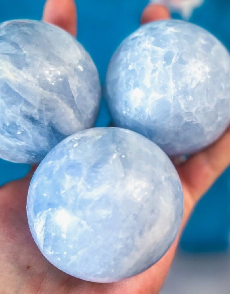 Blue Calcite Sphere - Gemstone BCS1