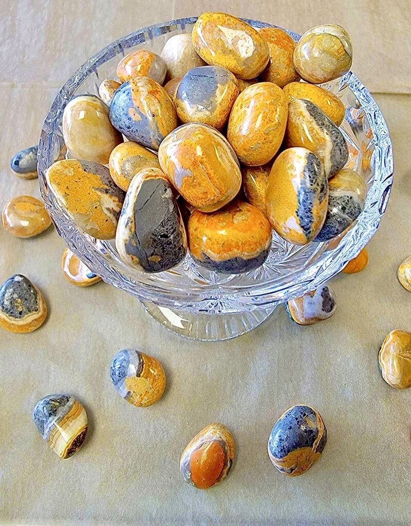 ** Bumblebee Jasper (Travertine) -  Med Gemstone Tumbled