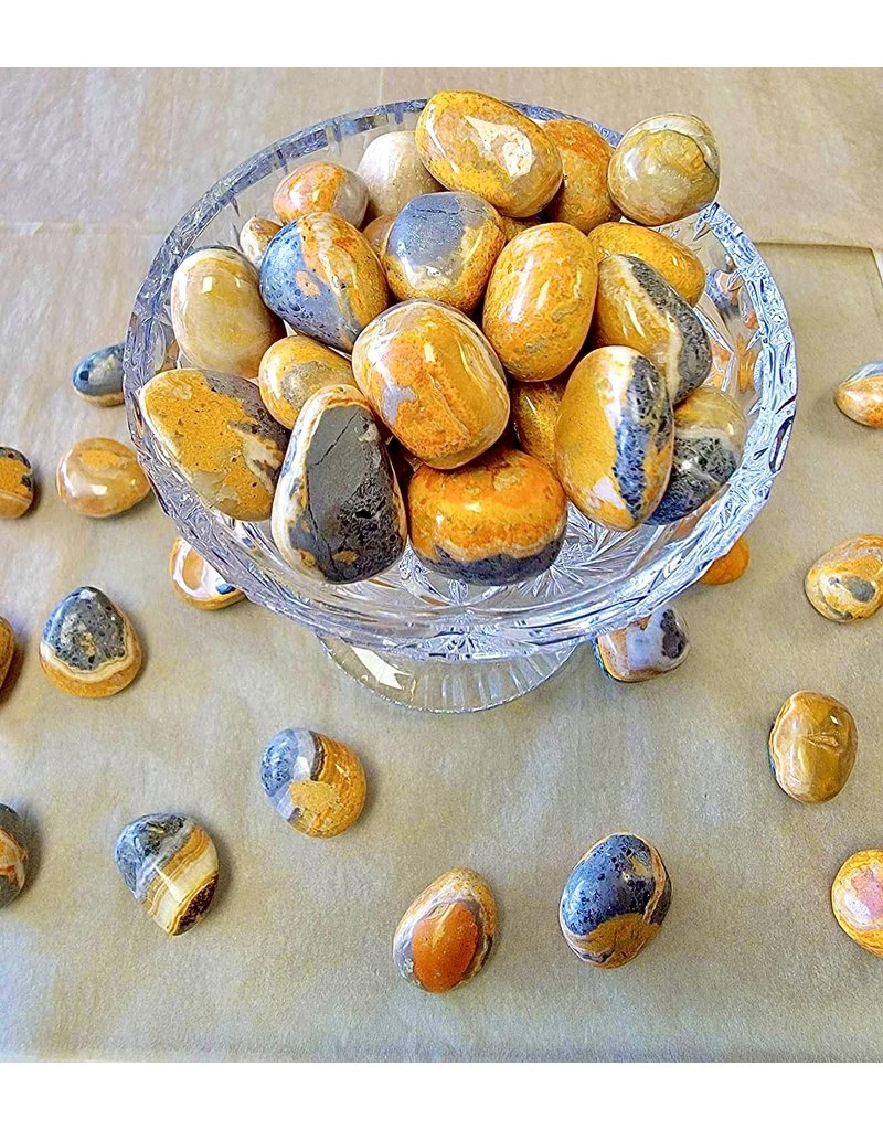 ** Bumblebee Jasper (Travertine) -  Med Gemstone Tumbled